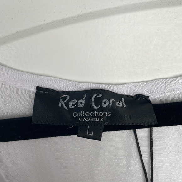 Brand New Red Coral tank White Size L - Picture 2 of 3